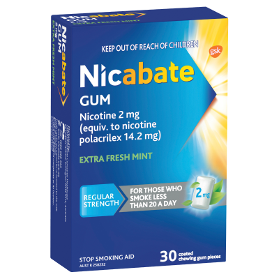 Nicabate Gum Extra Fresh Mint Regular 2Mg